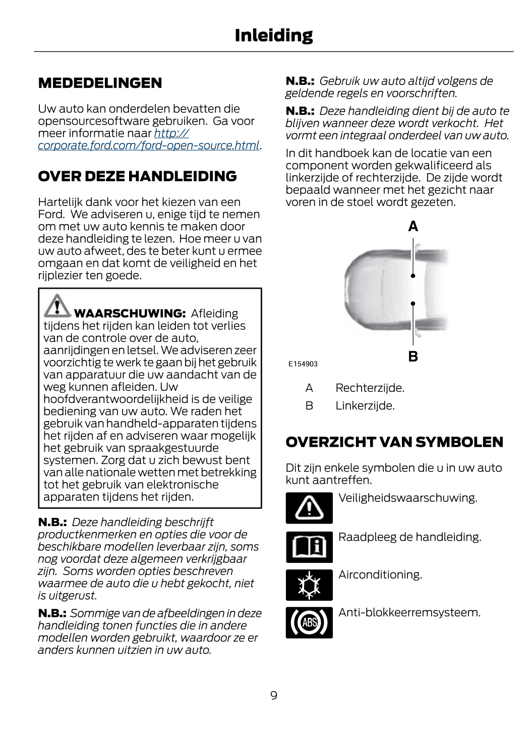 2020 Ford Fiesta Owner's Manual | Dutch