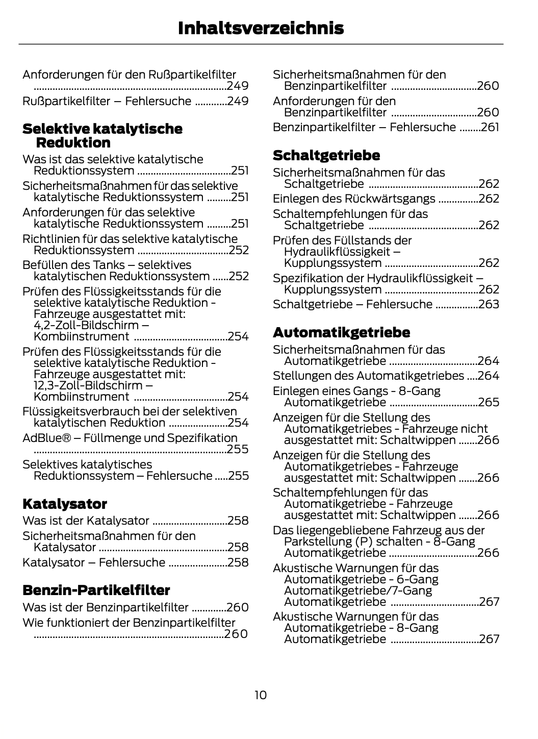 2023-2024 Ford Focus Owner's Manual | German