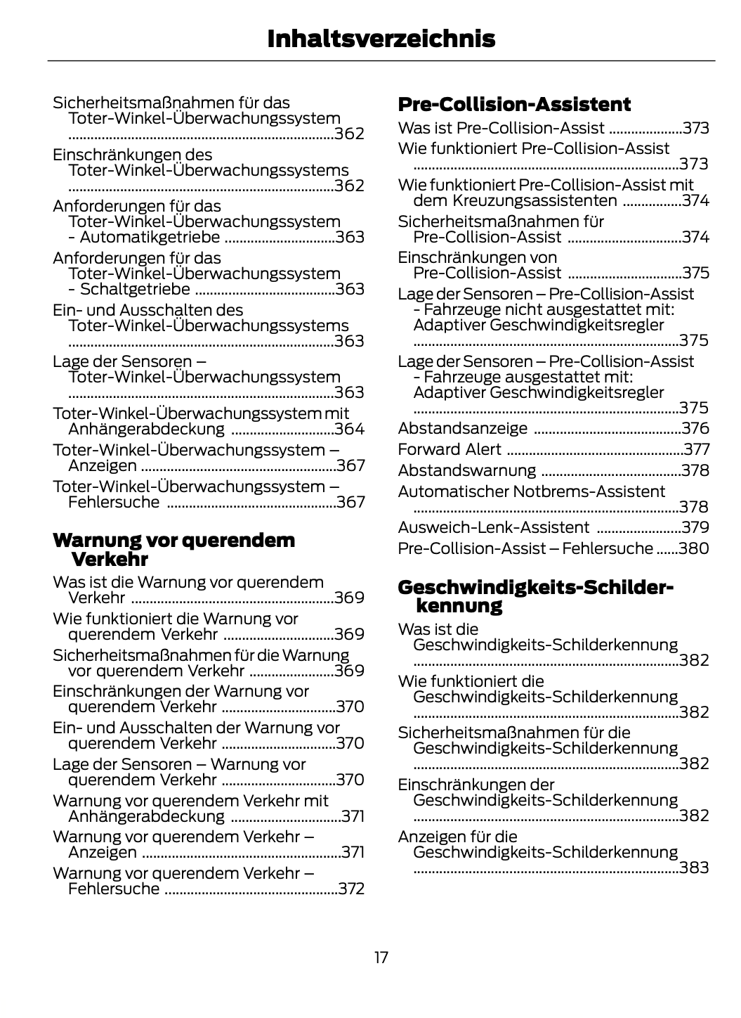 2023-2024 Ford Focus Owner's Manual | German