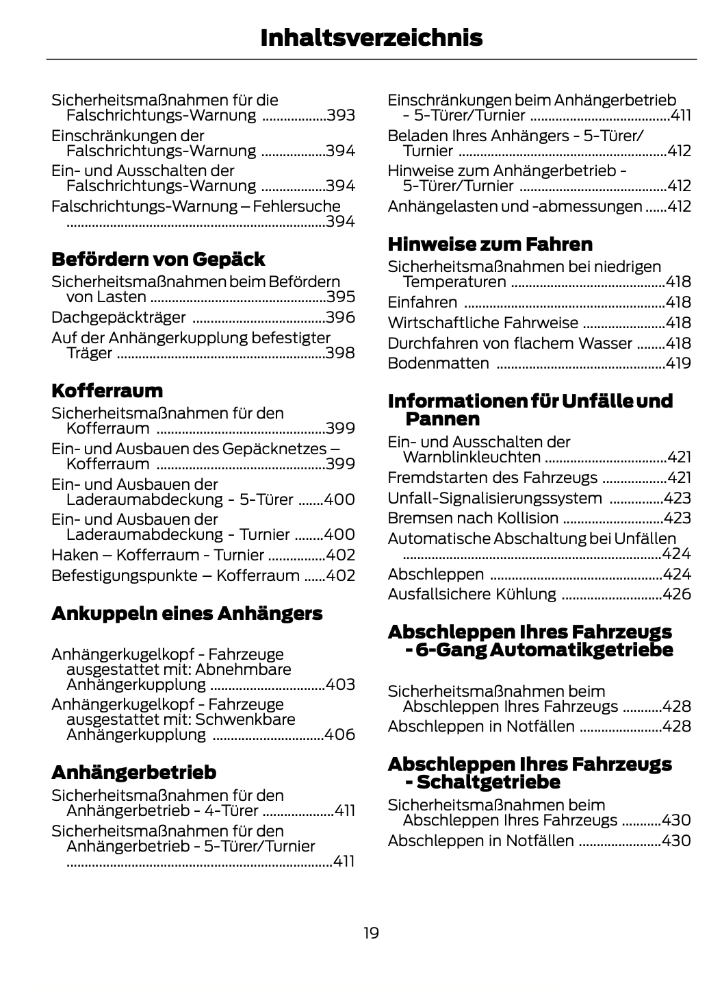 2023-2024 Ford Focus Owner's Manual | German