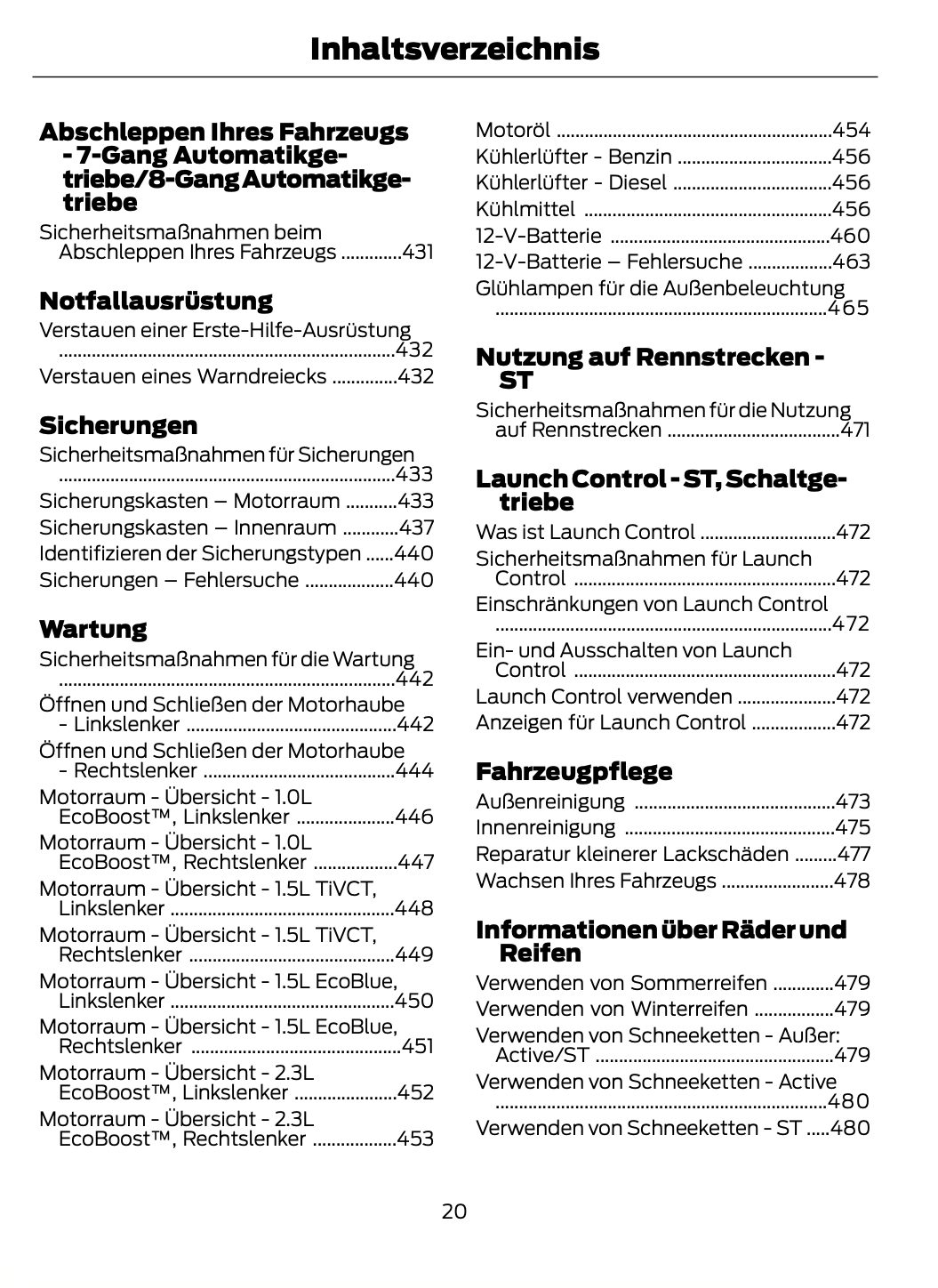 2023-2024 Ford Focus Owner's Manual | German