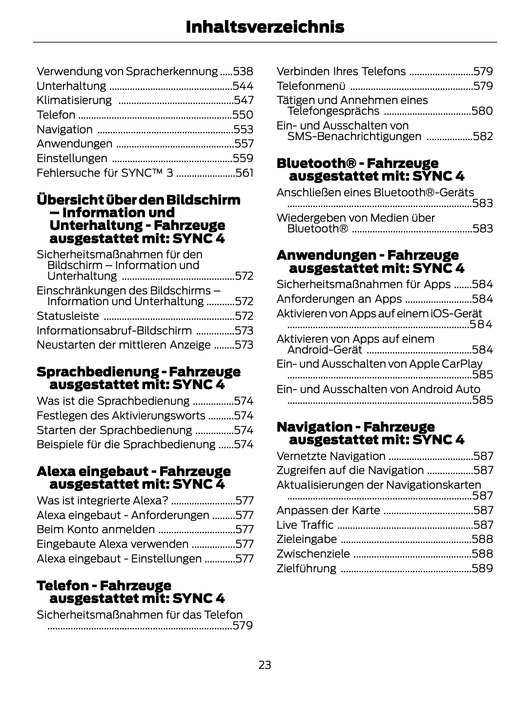 2023-2024 Ford Focus Owner's Manual | German