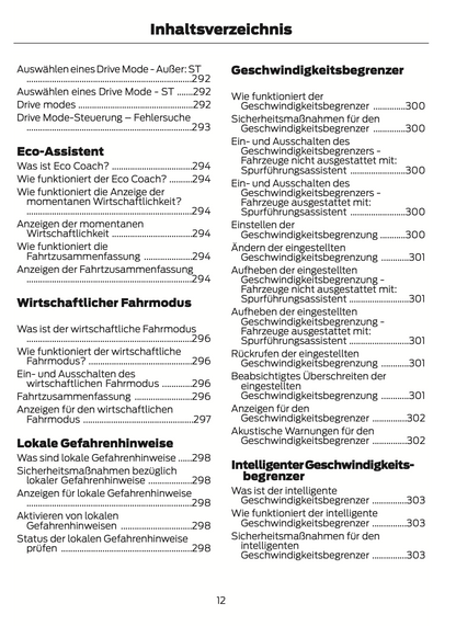 2024 Ford Focus Bedienungsanleitung | Deutsch