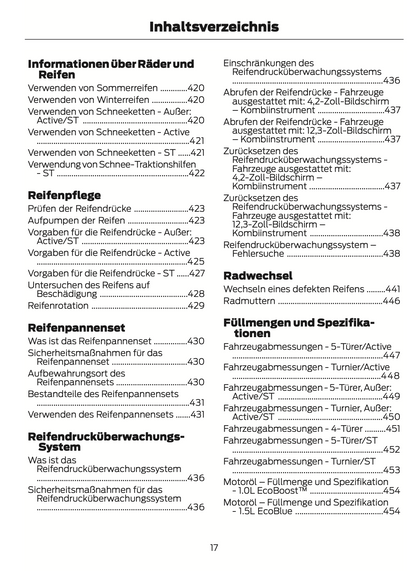 2024 Ford Focus Bedienungsanleitung | Deutsch