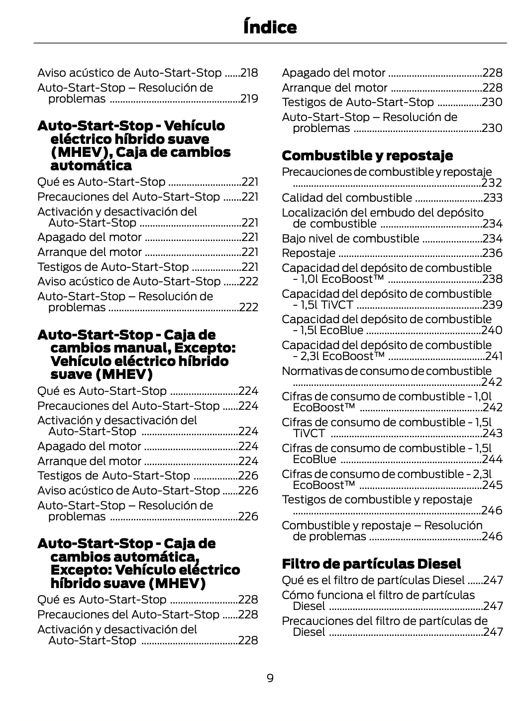 2023-2024 Ford Focus Bedienungsanleitung | Spanisch