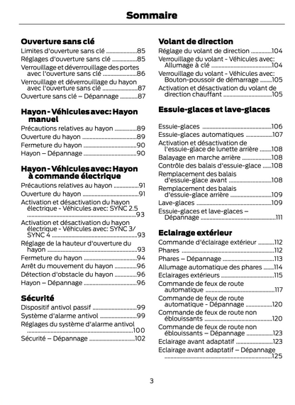 2023-2024 Ford Focus Bedienungsanleitung | Französisch