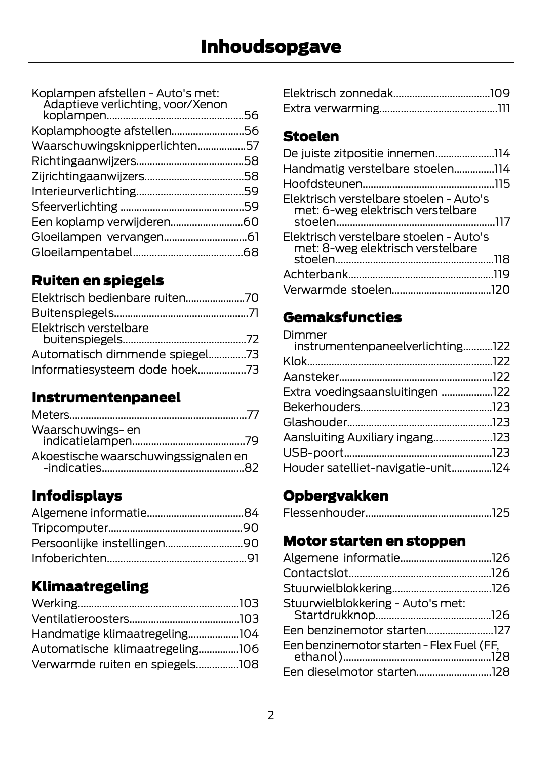 2013-2014 Ford Focus Owner's Manual | Dutch