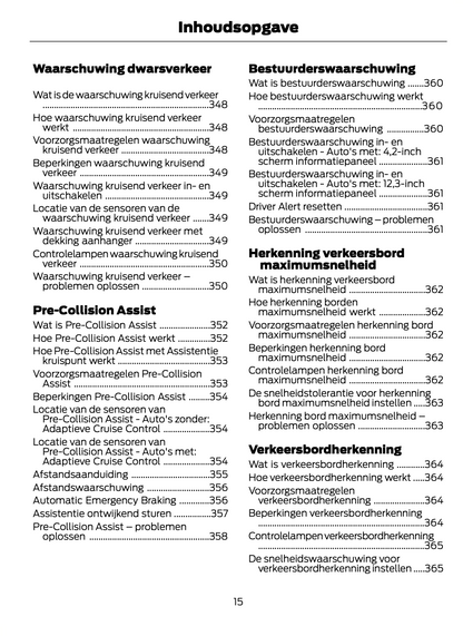 2021-2022 Ford Focus Owner's Manual | Dutch