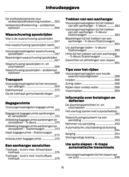 2021-2022 Ford Focus Owner's Manual | Dutch