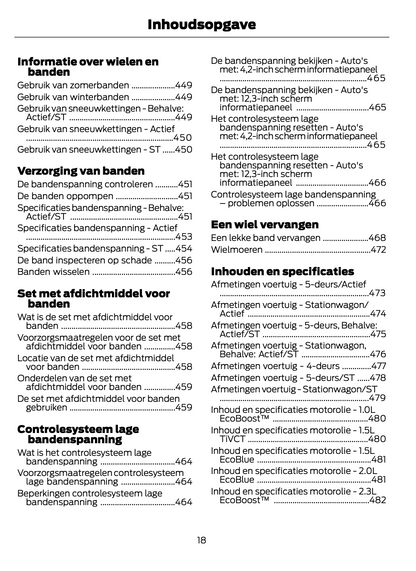 2021-2022 Ford Focus Owner's Manual | Dutch