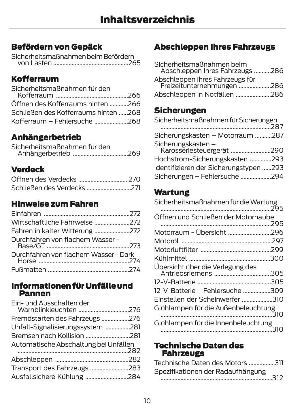 2024-2025 Ford Mustang Bedienungsanleitung | Deutsch