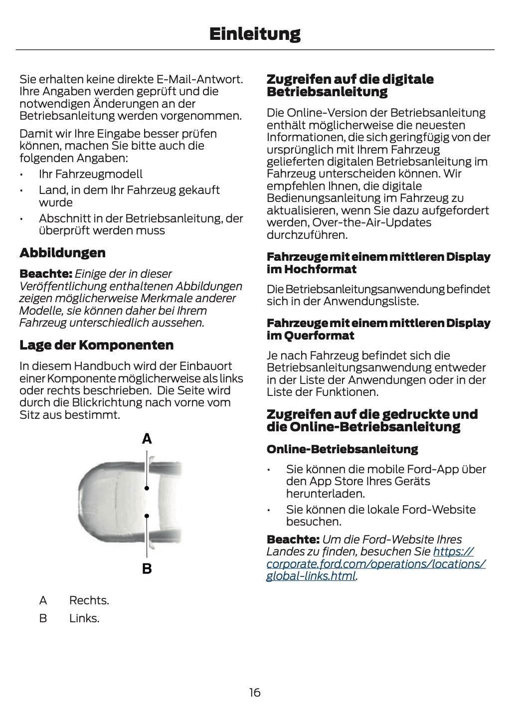 2024-2025 Ford Mustang Bedienungsanleitung | Deutsch