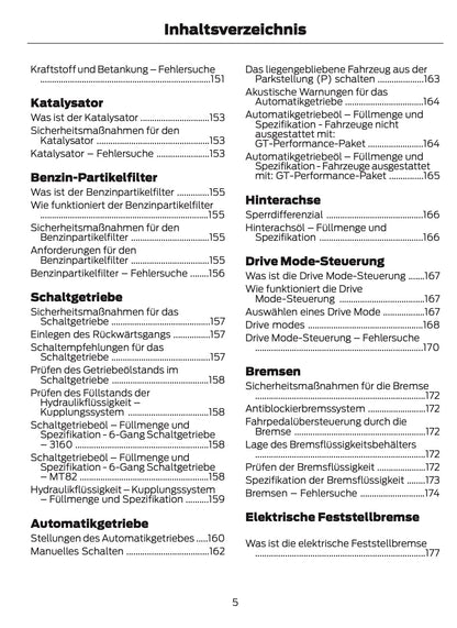 2024-2025 Ford Mustang Bedienungsanleitung | Deutsch