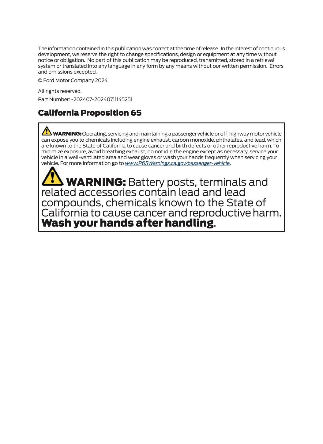 2024-2025 Ford Mustang Owner's Manual | English US