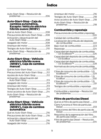 2023-2024 Ford Puma Bedienungsanleitung | Spanisch