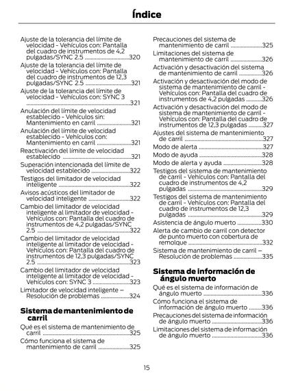 2023-2024 Ford Puma Bedienungsanleitung | Spanisch