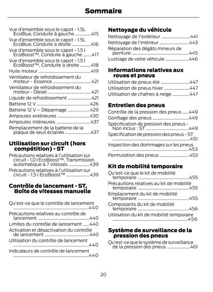 2023-2024 Ford Puma Owner's Manual | French