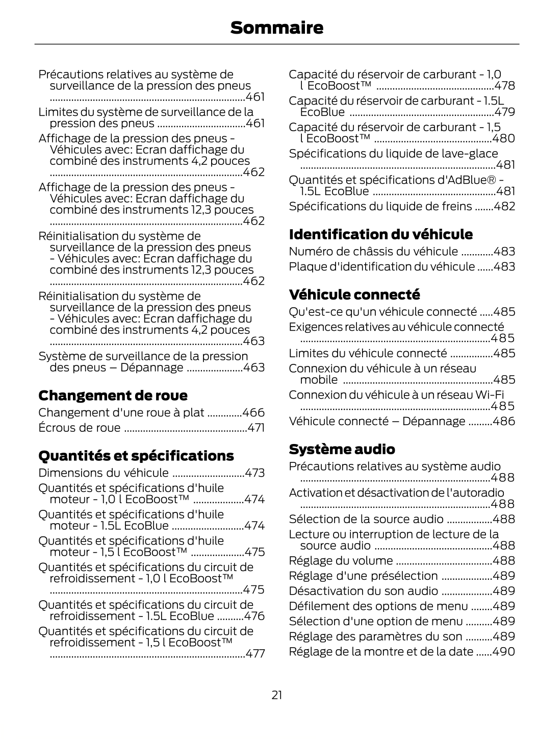 2023-2024 Ford Puma Owner's Manual | French