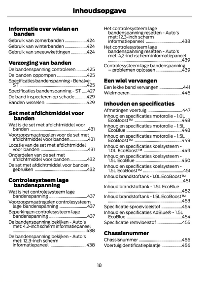 2023-2024 Ford Puma Owner's Manual | Dutch