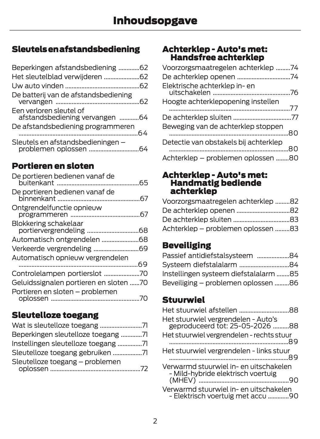 2026 Ford Puma Owner's Manual | Dutch