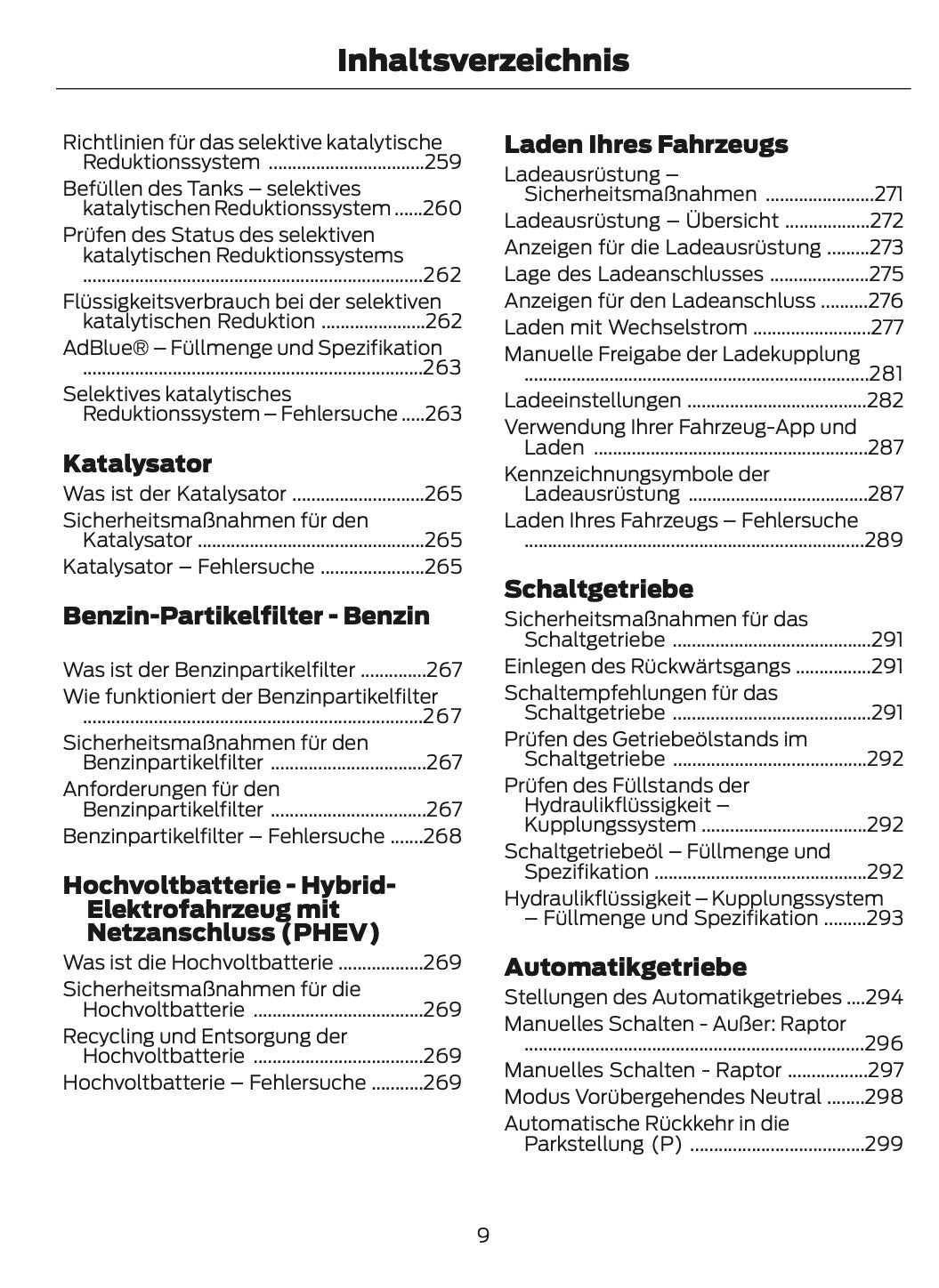 2025-2026 Ford Ranger Owner's Manual | German