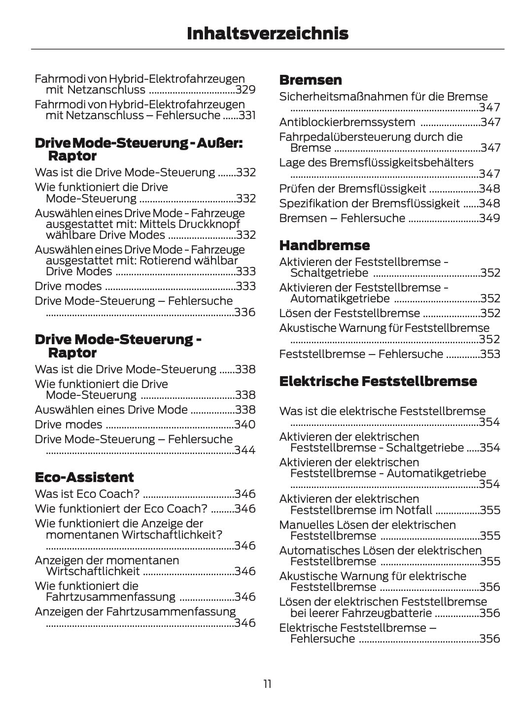 2025-2026 Ford Ranger Owner's Manual | German