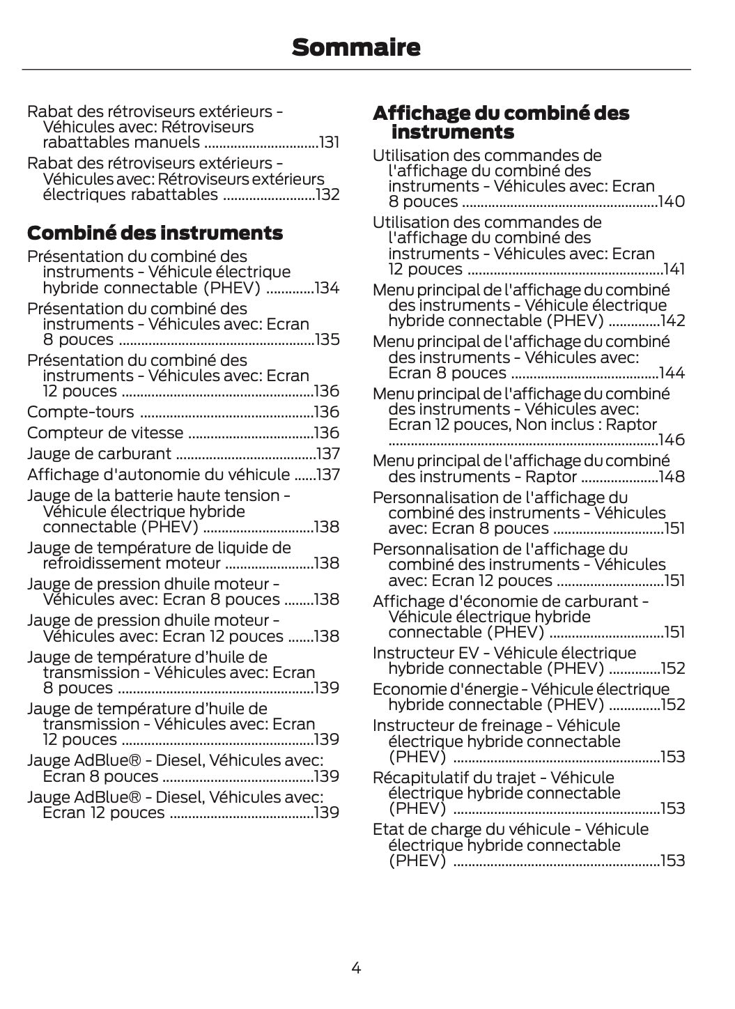 2025-2026 Ford Ranger Owner's Manual | French