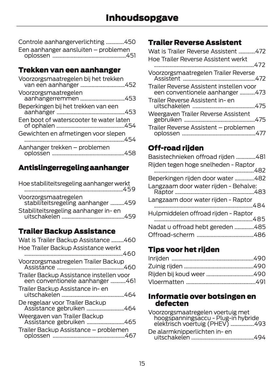 2024-2025 Ford Ranger Owner's Manual | Dutch