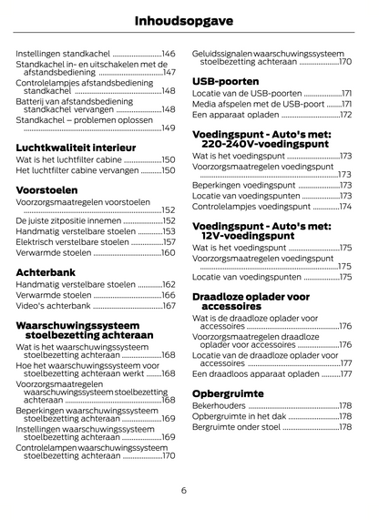 2023-2024 Ford Tourneo Custom/Transit Custom Owner's Manual | Dutch