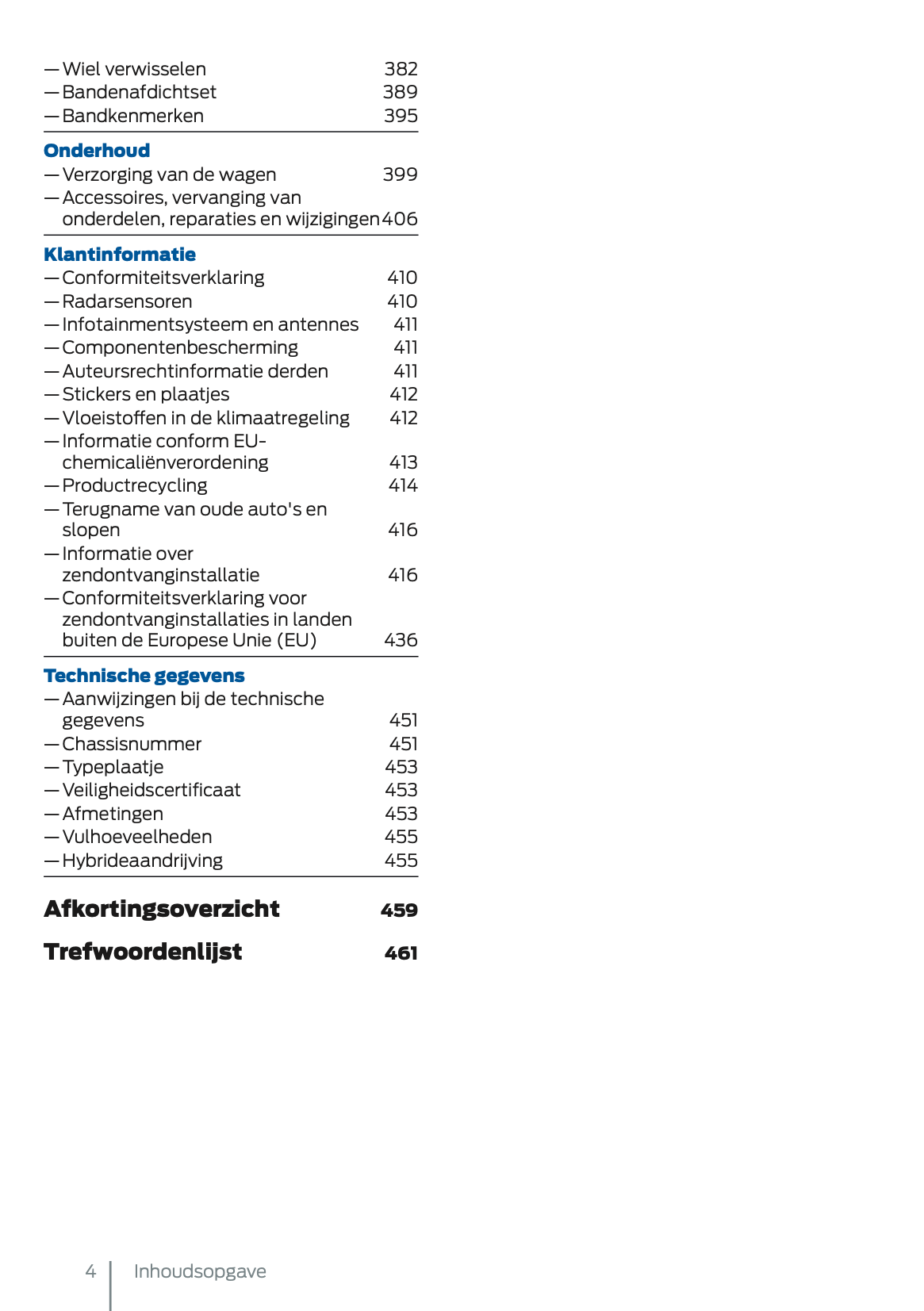 2024-2025 Ford Tourneo Connect/Transit Connect Plug-in-Hybrid Owner's Manual | Dutch