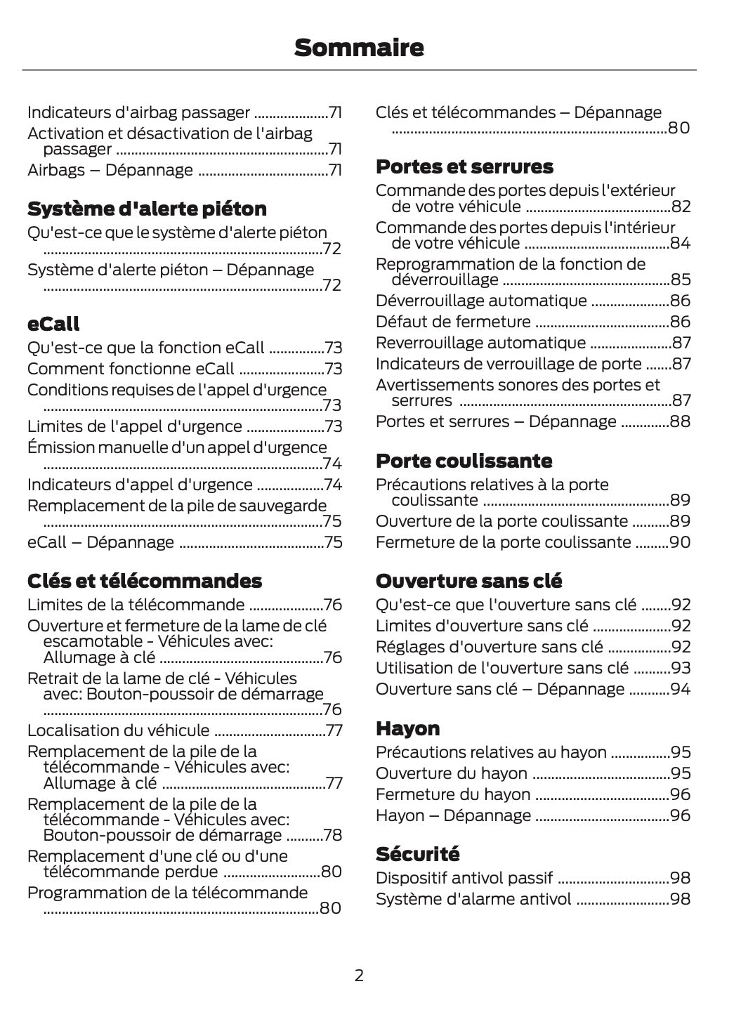 2026 Ford Tourneo Courier/Transit Courier Owner's Manual | French