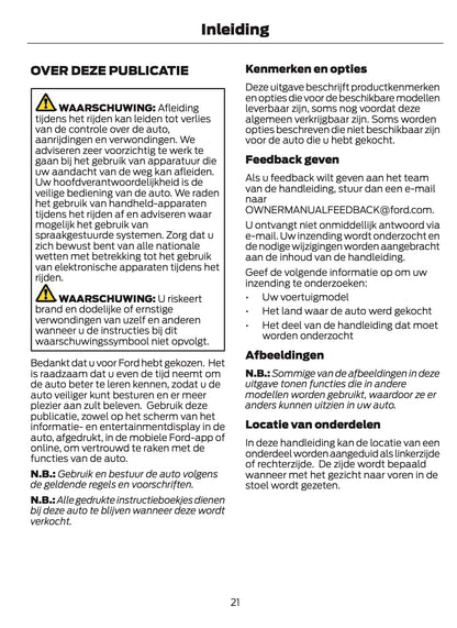 2024-2025 Ford Tourneo Courier/Transit Courier Gebruikershandleiding | Nederlands