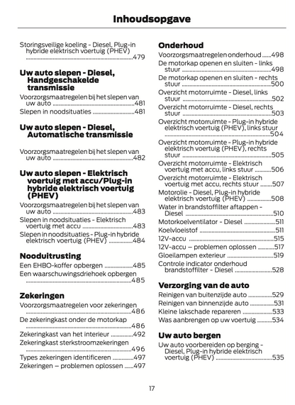 2024-2025 Ford Tourneo Custom/Transit Custom Owner's Manual | Dutch