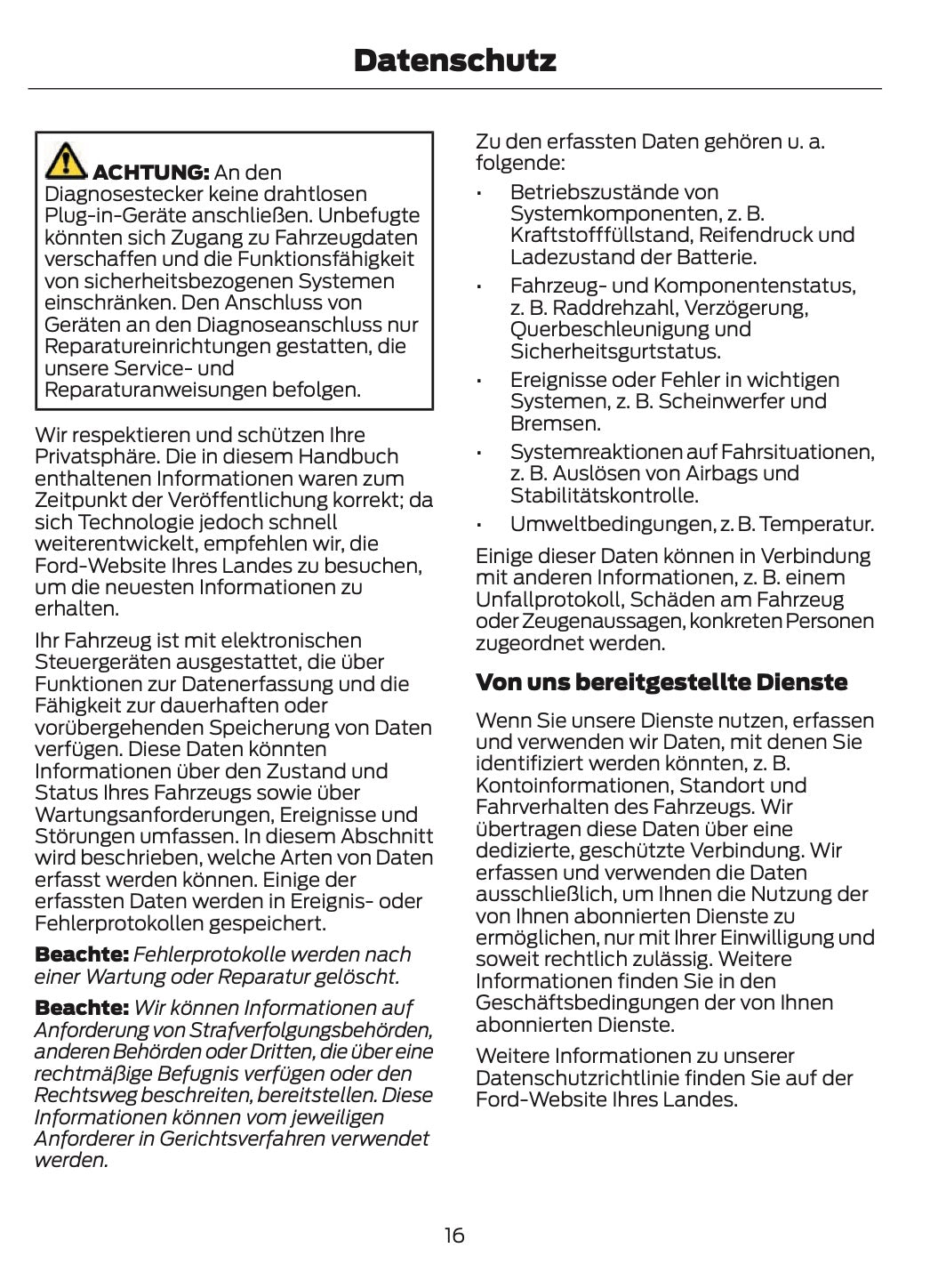 2021-2024 Ford Tourneo Custom/Transit Custom Owner's Manual | German