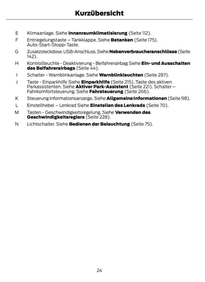 2021-2024 Ford Tourneo Custom/Transit Custom Owner's Manual | German