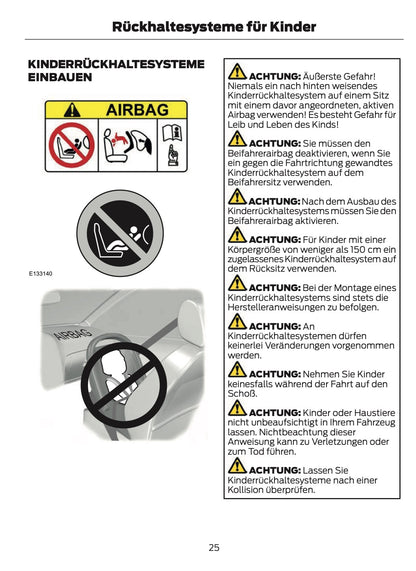 2021-2024 Ford Tourneo Custom/Transit Custom Owner's Manual | German