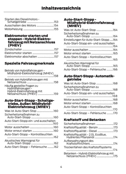 2021-2024 Ford Tourneo Custom/Transit Custom Owner's Manual | German