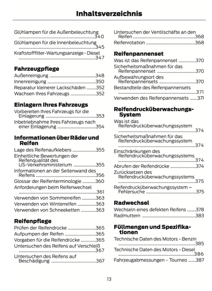 2024 Ford Tourneo Courier/Transit Courier Bedienungsanleitung | Deutsch