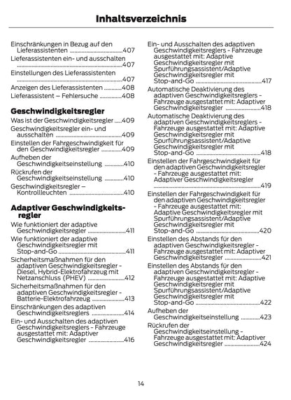 2026 Ford Tourneo Custom/Transit Custom Owner's Manual | German