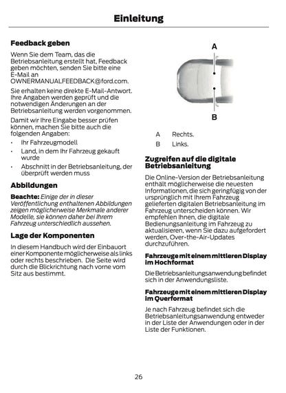 2026 Ford Tourneo Custom/Transit Custom Owner's Manual | German