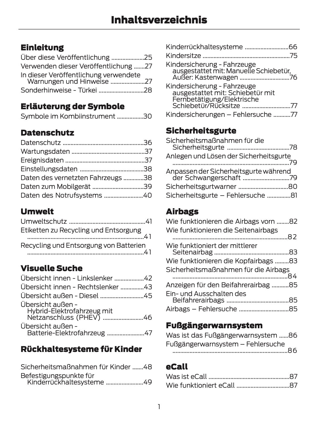2026 Ford Tourneo Custom/Transit Custom Owner's Manual | German