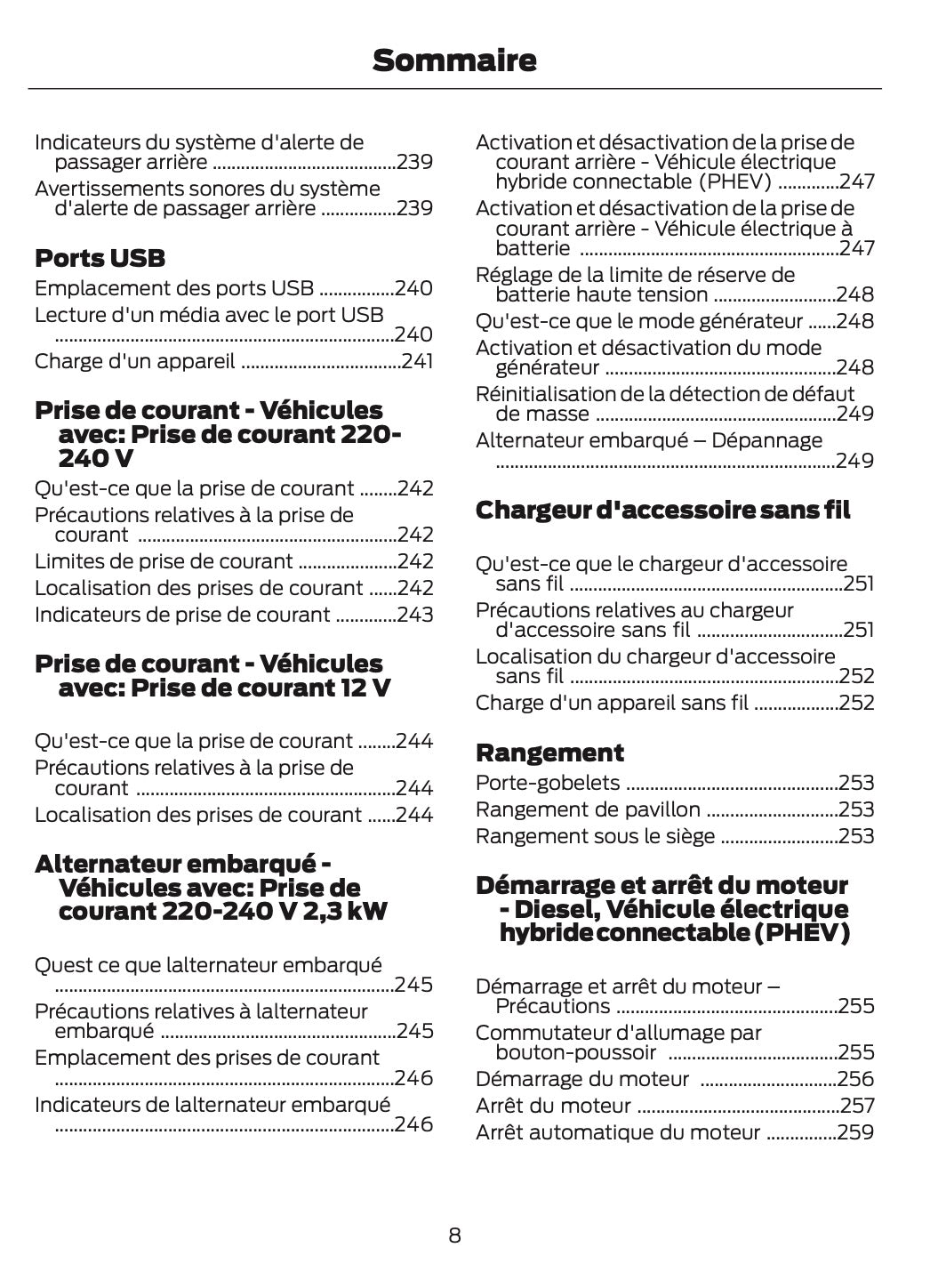2026 Ford Tourneo Custom/Transit Custom Owner's Manual | French