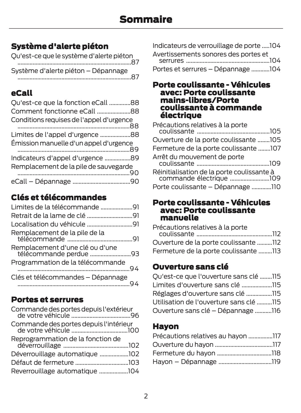 2026 Ford Tourneo Custom/Transit Custom Owner's Manual | French