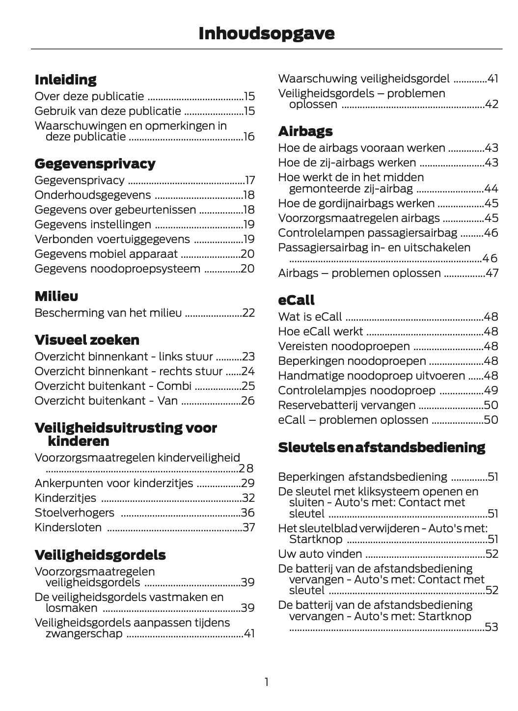 2024 Ford Tourneo Courier/Transit Courier Gebruikershandleiding | Nederlands