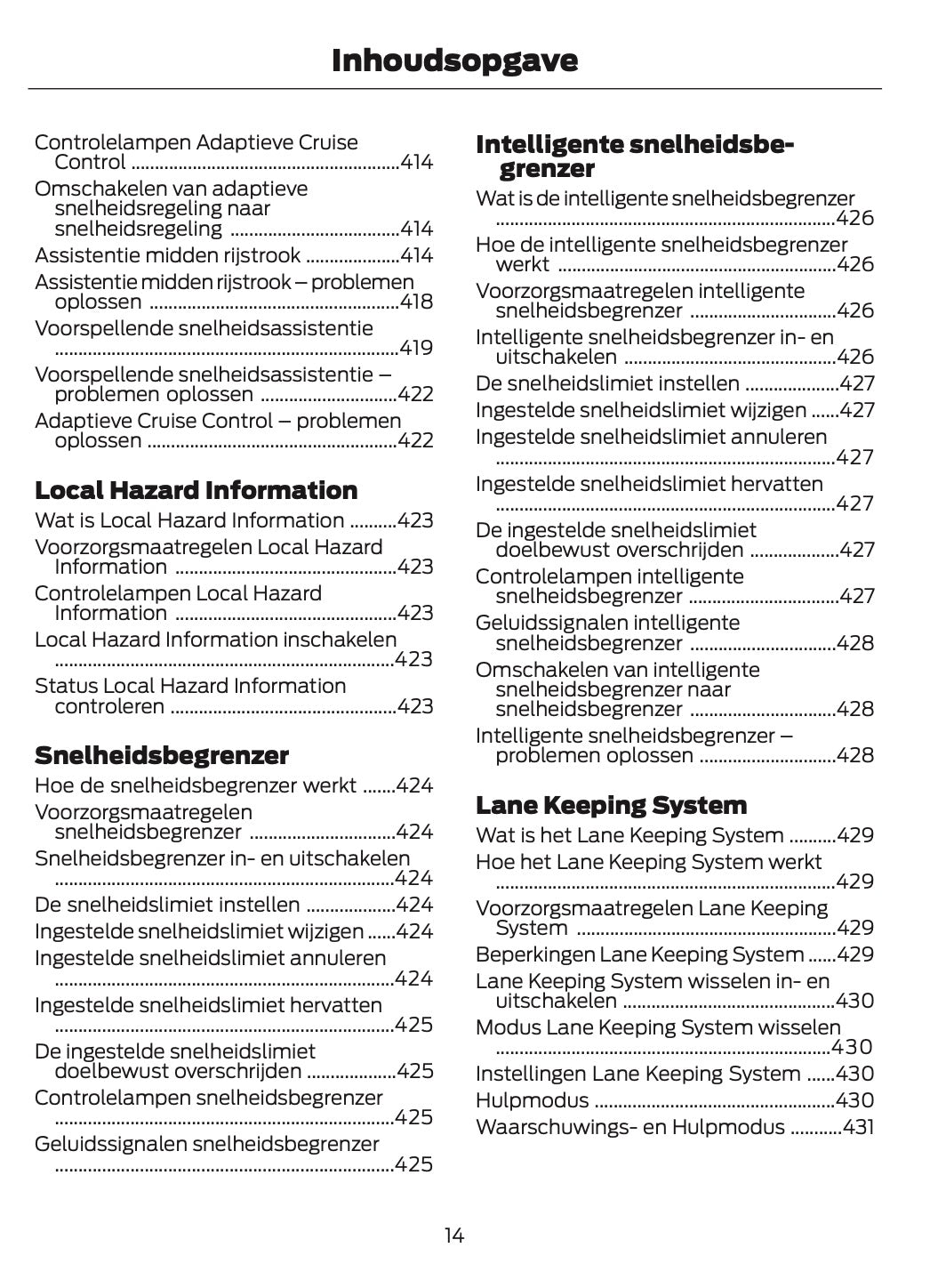 2026 Ford Tourneo Custom/Transit Custom Owner's Manual | Dutch