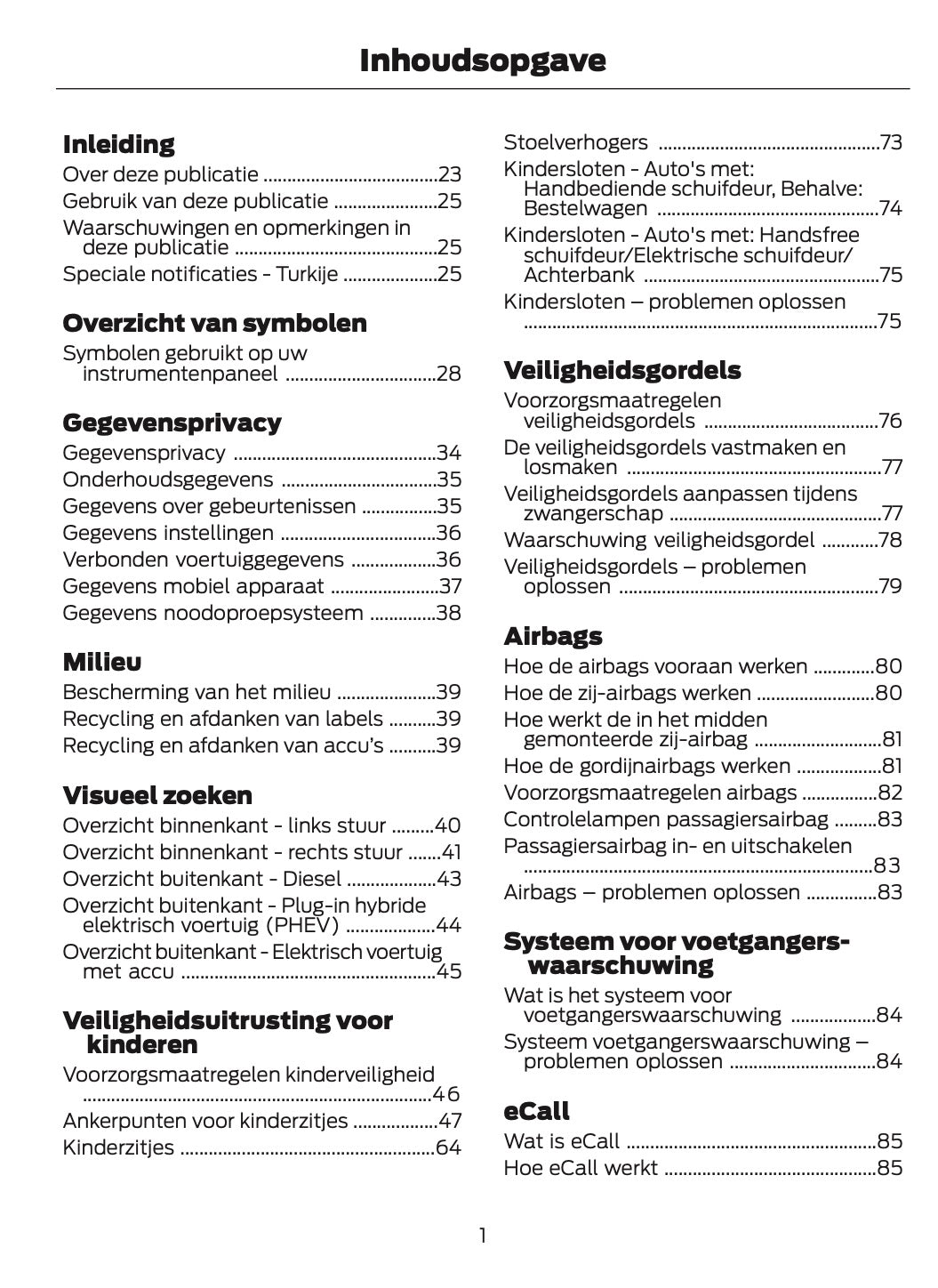 2026 Ford Tourneo Custom/Transit Custom Owner's Manual | Dutch