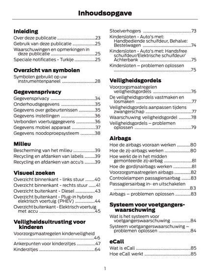 2026 Ford Tourneo Custom/Transit Custom Owner's Manual | Dutch