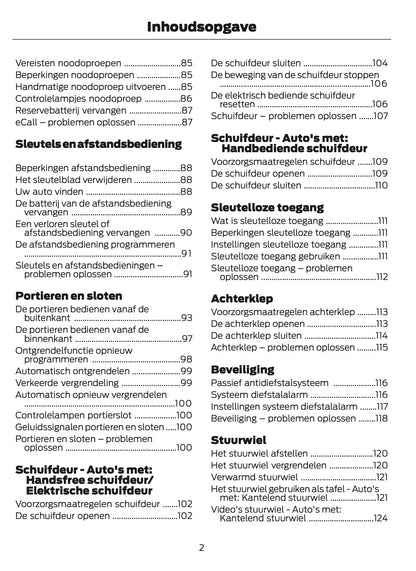 2026 Ford Tourneo Custom/Transit Custom Owner's Manual | Dutch