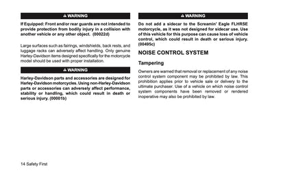 2008 Harley-Davidson FLHRSE4 Owner's Manual | English US