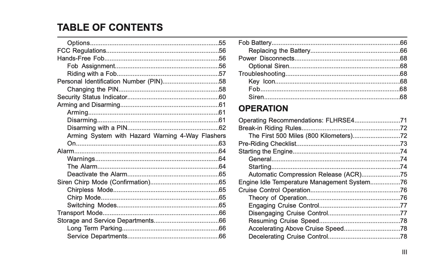 2008 Harley-Davidson FLHRSE4 Owner's Manual | English US